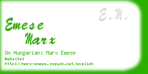 emese marx business card